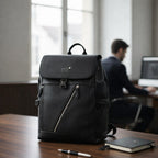 Sac à dos MB & PR Semi Leather | Sac élégant pour travail, voyage & PC