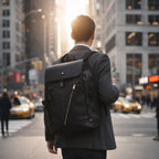 Sac à dos MB & PR Semi Leather | Sac élégant pour travail, voyage & PC