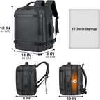 🧳 Sac à dos de voyage 17 pouces avec port USB – Taille cabine Ryanair