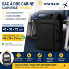 Sac à dos voyage anti-vol résistant à l'eau bagage cabine avion