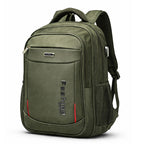 sac à dos voyage grande capacité vert militaire avec compartiment ordinateur 17 pouces, design moderne et résistant