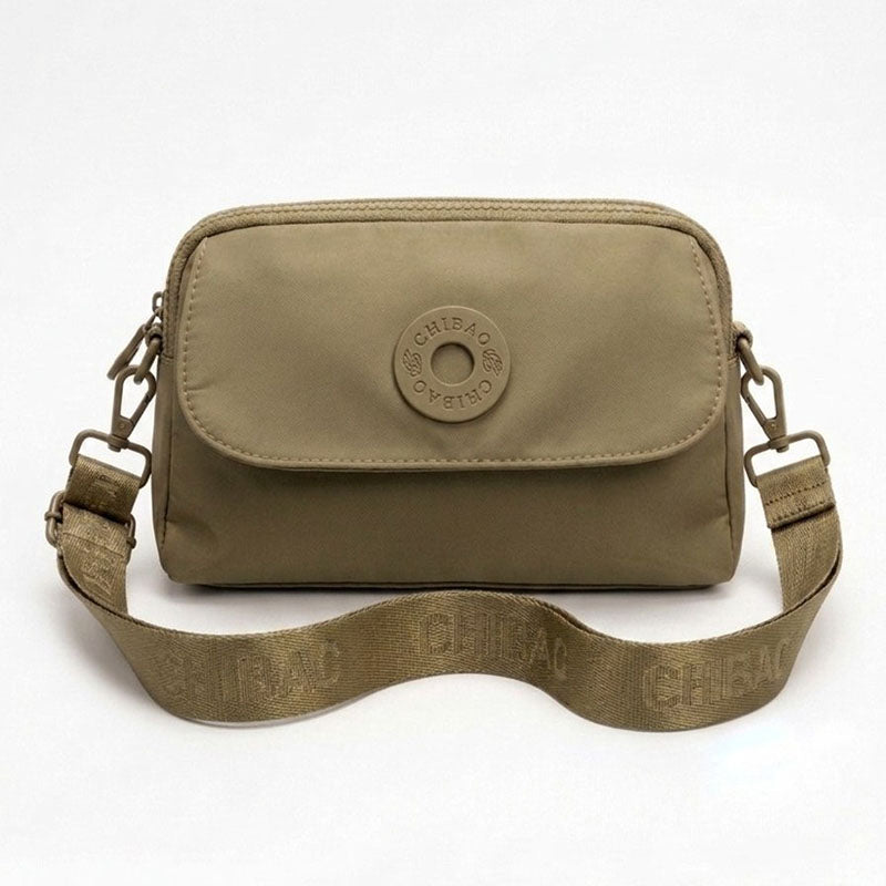 sac bandoulière femme double zip nylon imperméable Chibao