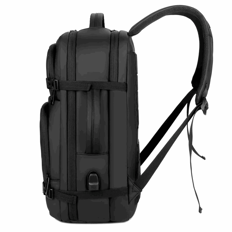 Grand sac à dos pour ordinateur portable 15,6 pouces unisexe, sac à dos d'affaires multifonction, imperméable avec port de charge USB intégré,