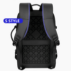 Grand sac à dos pour ordinateur portable 15,6 pouces unisexe, sac à dos d'affaires multifonction, imperméable avec port de charge USB intégré,