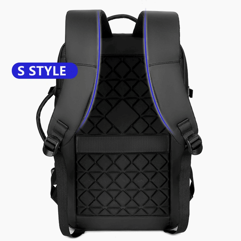 Grand sac à dos pour ordinateur portable 15,6 pouces unisexe, sac à dos d'affaires multifonction, imperméable avec port de charge USB intégré,