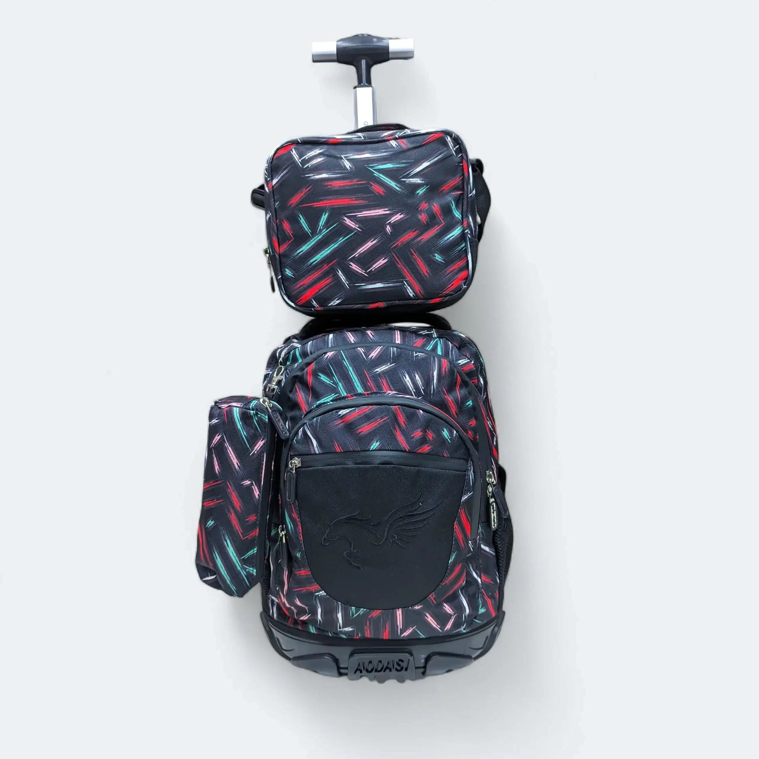 Cartable 3 pièces à roulettes – Design moderne et fonctionnel