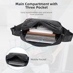 Sac Bandoulière Homme Léger et Compact – Sac Poitrine Imperméable Multi-Poches pour Voyage & Quotidien