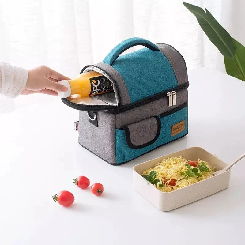 Sac Repas Isotherme Portable | Lunch Bag Étanche pour Aliments Chauds ou Froids | Sac Food de Pique-Nique & Bureau