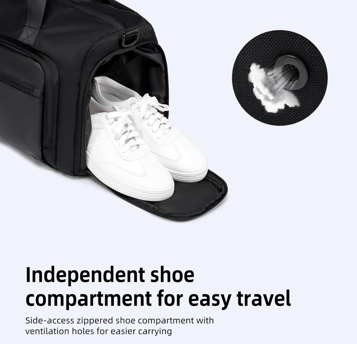 Sac de Sport & Voyage Grande Capacité 28L – Imperméable, Compartiment Chaussures & Bandoulière