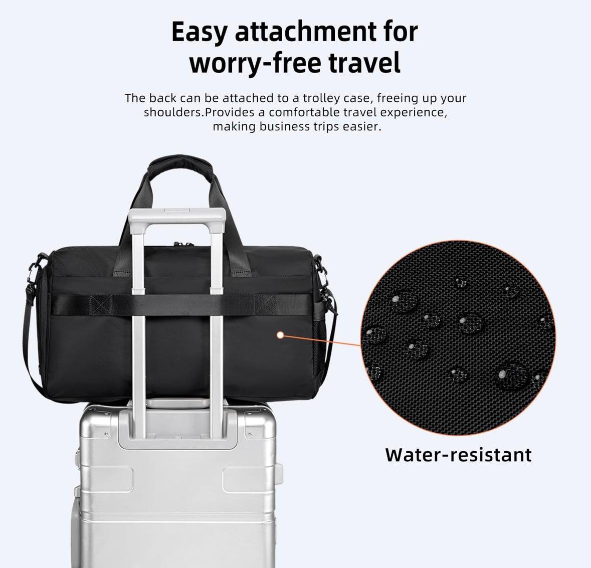 Sac de Sport & Voyage Grande Capacité 28L – Imperméable, Compartiment Chaussures & Bandoulière