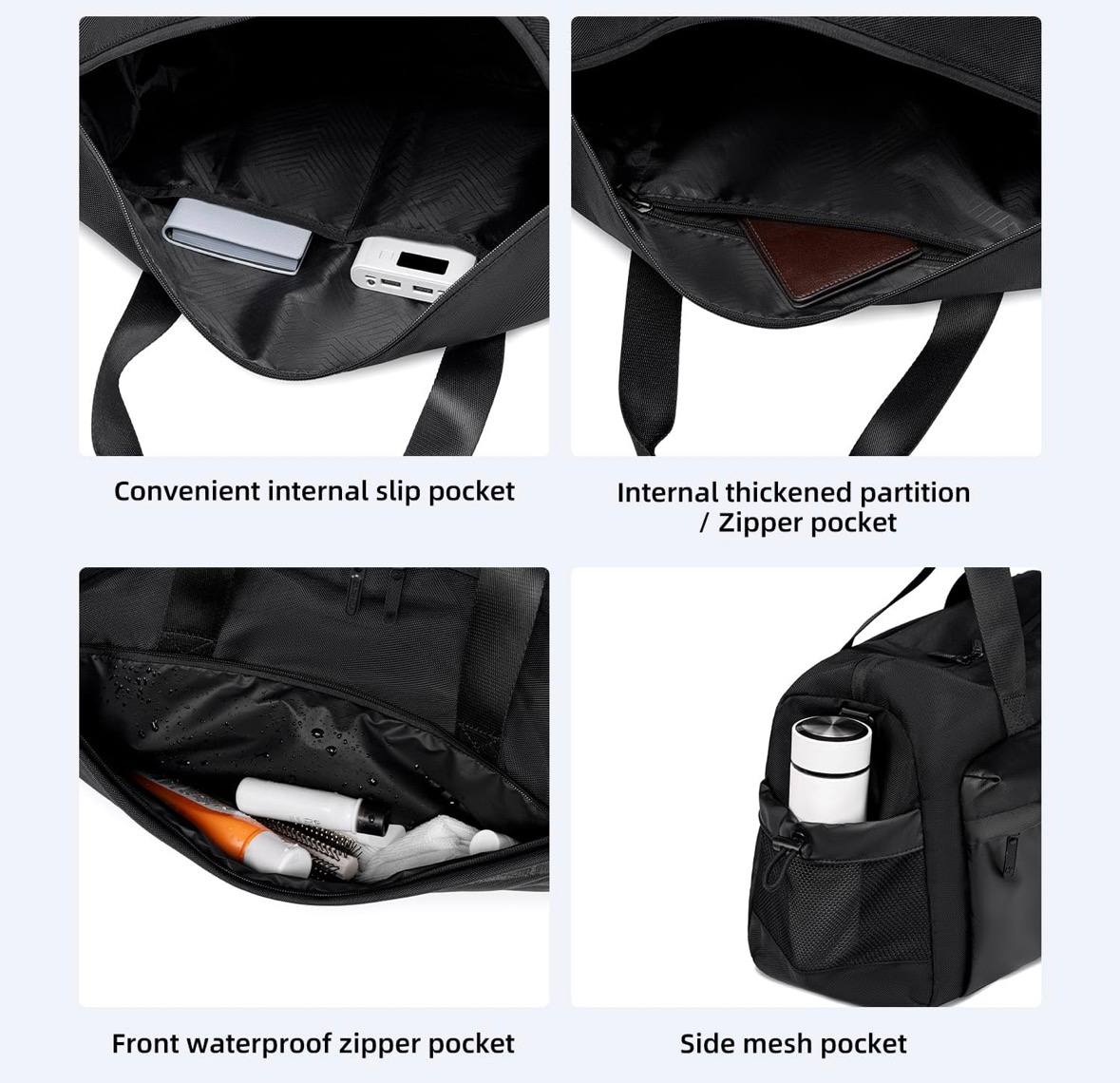 Sac de Sport & Voyage Grande Capacité 28L – Imperméable, Compartiment Chaussures & Bandoulière