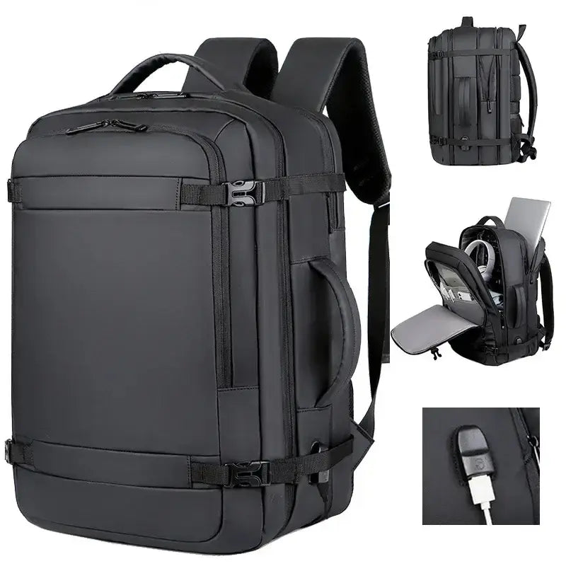 🧳 Sac à dos de voyage 17 pouces avec port USB – Taille cabine Ryanair