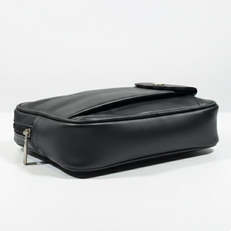 Pochette Homme en Vrai Cuir – Sacoche Élégante Multi-Compartiments