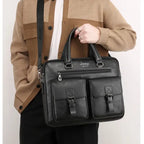Sac Business Homme en Cuir JEEP Buluo – Sacoche Ordinateur Élégante pour Documents et PC