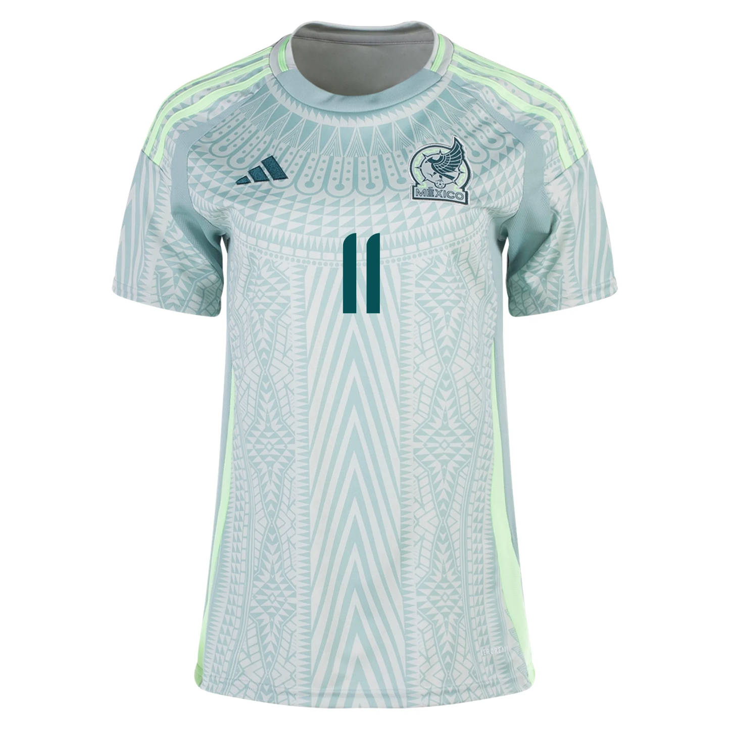 adidas Womens Mexico Santiago Giménez Away Jersey 24/25 (Linen Green)