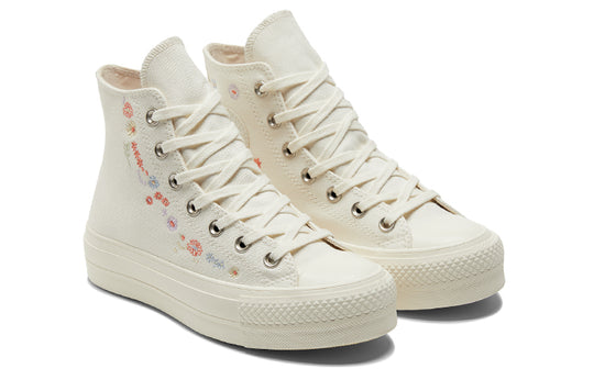 (WMNS) Converse Chuck Taylor All Star Lift Platform Embroidered Floral  Egret A01586C