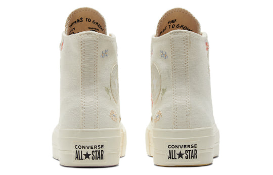 (WMNS) Converse Chuck Taylor All Star Lift Platform Embroidered Floral  Egret A01586C