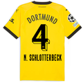 Puma Borussia Dortmund Authentic Schlotterback Home Jersey w/ Champions League Patches 23/24 (Cyber Yellow/Puma Black)