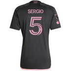 adidas Inter Miami Sergio Busquets Royal Caribbean Away Jersey w/ MLS + Apple TV Patches 23/24 (Black/Bliss Pink)