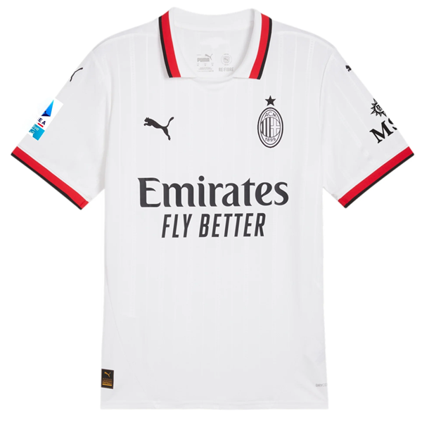 Puma AC Milan Alvaro Morata Away Jersey w/ Serie A Patch 24/25 (Puma White)