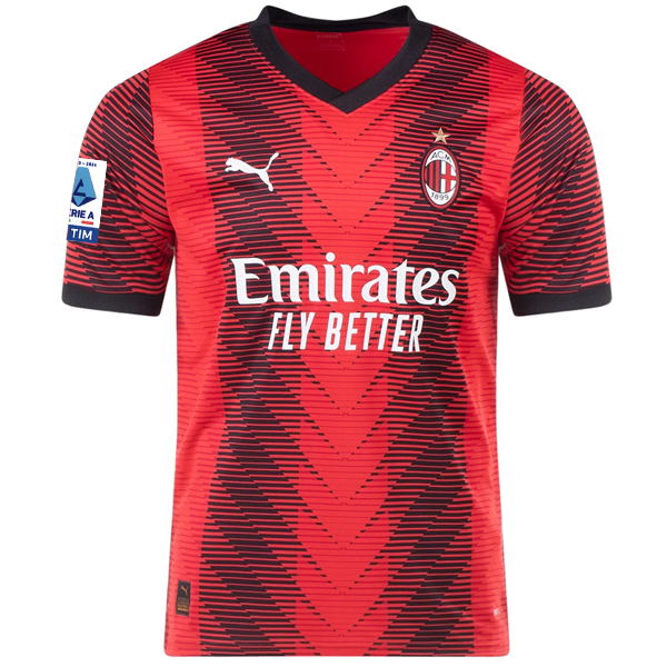 Puma AC Milan Rafael Leão Home Jersey w/ Serie A Patch 23/24 (Puma Red/Black)