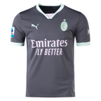 Puma AC Milan Theo Hernandez Third Jersey w/ Serie A Patch 24/25 (Shadow Gray/Fresh Mint)