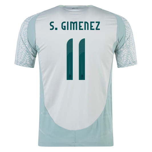 adidas Mexico Santiago Giménez Away Jersey 24/25 (Linen Green)