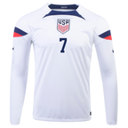 Nike United States Shaq Moore Home Long Sleeve Jersey 22/23 (White/Loyal Blue)