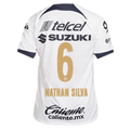 Nike Pumas UNAM Nathan Silva Home Jersey w/ Liga MX Patch 23/24 (White/Obsidian)