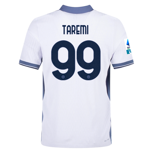 Nike Inter Milan Authentic Mehdi Taremi Away Jersey w/ Serie A + Scudetto Patch 24/25 (White/Silver)
