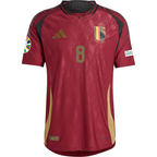 adidas Belgium Authentic Youri Tielemans Home Jersey w/ Euro 2024 Patches 24/25 (Burgundy)