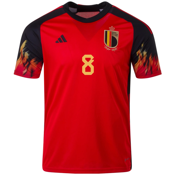 adidas Belgium Youri Tielemans Home Jersey 22/23 (Red/Black)