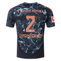 adidas Bayern Munich Dayot Upamecano Away Jersey w/ Bundesliga Patch 24/25 (Black/Copper/Blue)