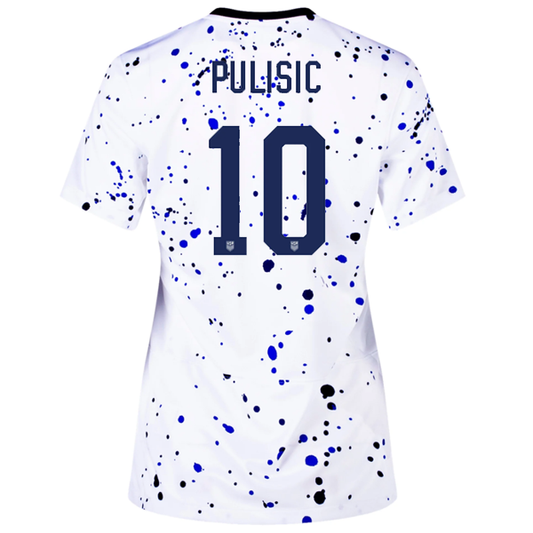 Nike Womens United States Christian Pulisic Home Jersey 23/24 (White/Loyal Blue)