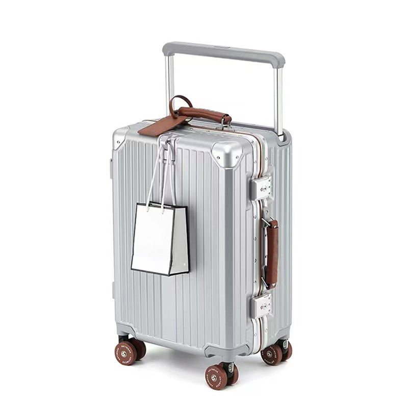 Valise cabine avec cadre en aluminium renforcé offrant une excellente résistance aux chocs.