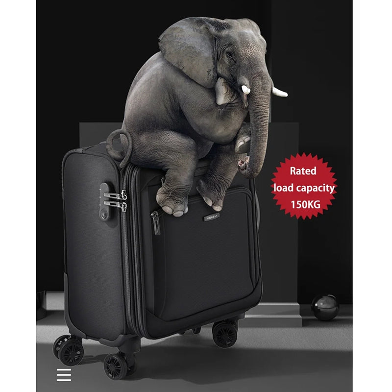 Valise Cabine 18 Pouces – Valise de Voyage Légère Imperméable avec Roues Silencieuses