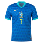 Nike Mens Brazil Vini Jr. Away Jersey 24/25 (Soar/Dynamic Yellow)