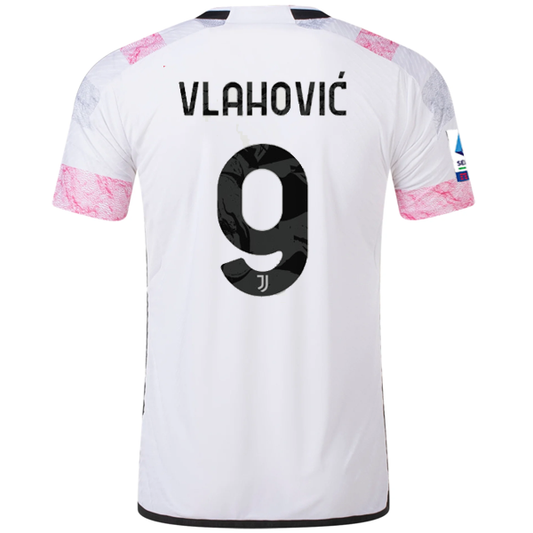 adidas Juventus Authentic Vlahovic Away Jersey w/ Serie A Patch 23/24 (White)