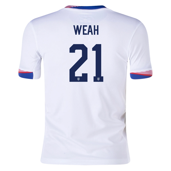 Nike Youth United States Timothy Weah Home Jersey 24/25 (White)