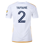 adidas LA Galaxy Miki Yamane Home Jersey w/ MLS + Apple TV Patches 24/25 (White/Yellow/Navy)
