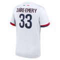 Nike Paris Saint-Germain Authentic Warren Zaïre-Emery Away Jersey 24/25 (White/Midnight Navy)