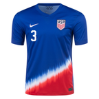 Nike Mens United States Walker Zimmerman Away Jersey 24/25 (Old Royal/Sport Red)