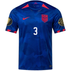 Nike Mens United States Zimmerman Away Jersey w/ Gold Cup Patches 23/24 (Hyper Royal/Loyal Blue)