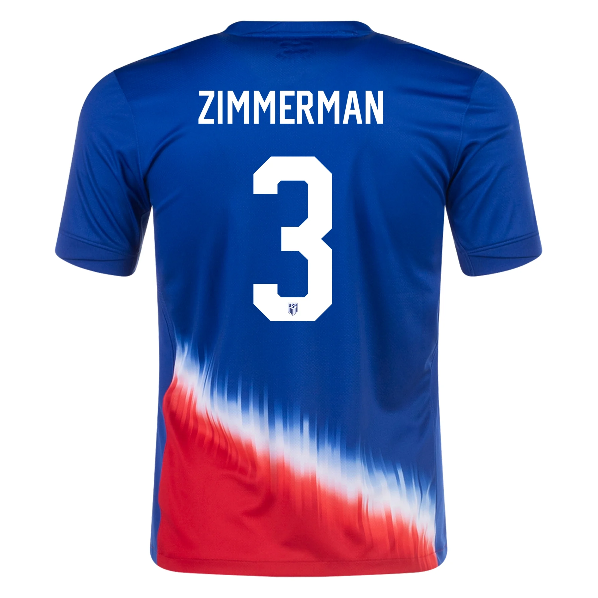 Nike Mens United States Walker Zimmerman Away Jersey 24/25 (Old Royal/Sport Red)